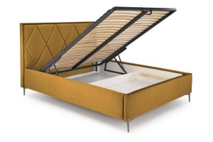 TABLIE PAT, MODULO W4 160, GALBEN MUSTAR, MONOLIT 48, TAPITATA IN CATIFEA - Img 5
