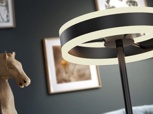 VEIOZA HELIA, 49 CM, NEGRU MAT/OPAL, DIN METAL, ALUMINIU SI ACRIL, STIL MODERN - Img 3