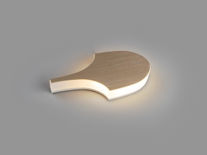 APLICA SEREA, 24 CM, AURIU/OPAL, DIN METAL, ALUMINIU SI METACRILAT, STIL MODERN - Img 1