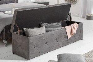 BANCHETA EXTRAVAGANCIA GRI ANTICHIZAT COD 40137 STIL MODERN - Img 2
