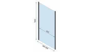 CABINA DE DUS REA RAPID SWING, 100x100CM, CROM, DIN STICLA, CALITATE SUPERIOARA - Img 7