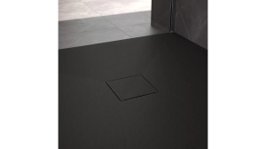 CADITA DE DUS REA MAGNUM, 120x80 CM, NEGRU, DIN COMPOZIT, CALITATE SUPERIOARA - Img 2