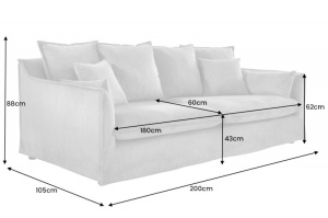 CANAPEA CONFORTABILA 3 LOCURI 200CM, MATERIAL BOUCLE SAMPANIE, ARTIM GROUP SELECTION - Img 6