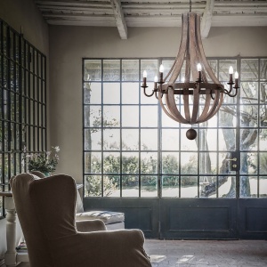 CANDELABRU MILLENNIUM SP8, MARO, DIN METAL SI LEMN, STIL VINTAGE - Img 2