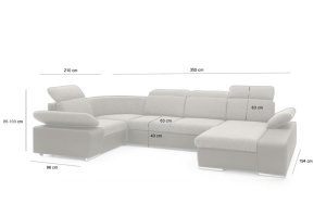 COLTAR CONTINENTAL L, CU FUNTIE DE DORMIT, GRI GRUPA I, STIL MODERN - Img 2