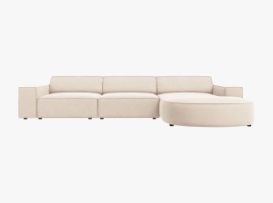 COLTAR JODIE, DREAPTA, 4 LOCURI, 284 CM, DIVERSE CULORI SI MATERIALE, DESIGN DEOSEBIT - Img 10