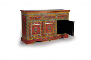 COMODA 140CM, MULTICOLOR, DIN LEMN DE MANGO, PICTATE MANUAL, GINER Y COLOMER - Img 2