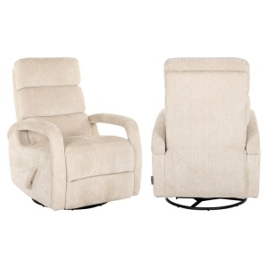 FOTOLIU PIVOTANT RELAXANT DENVI, BEJ CHENILLE NIAGARA 902, S5166, TAPITERIE CHENILLE, STIL MODERN - Img 1