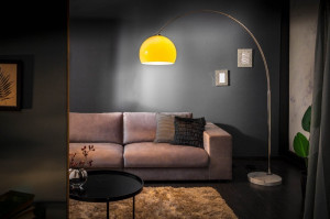 LAMPADAR BIG BOW PORTOCALIU/ARGINTIU 175/205 CM COD 20747 DESIGN MODERN - Img 1
