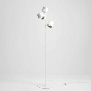 LAMPADAR BOT, 3 BRATE, 165 CM, ALB, DIN METAL, STIL MODERN - Img 1