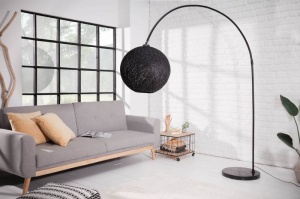 LAMPADAR COCOONING 205CM DIN CANEPA SI METAL COD 40686 - Img 2