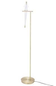 LAMPADAR LORO, AURIU/ALB, DIN METAL SI POLIPROPILENA, STIL MODERN, B2 - Img 4