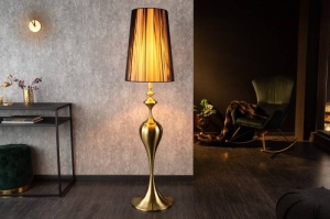 LAMPADAR,LUCIE, AURIU/NEGRU, 160CM, DIN METAL SI NAILON - Img 2