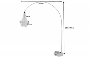 LAMPADAR, ROYAL SILVER 189/204CM, COD 40687, DIN METAL SI MARMURA - Img 1