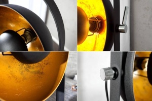 LAMPADAR, STUDIO, NEGRU/AURIU, 130CM, DIN INOX - Img 5
