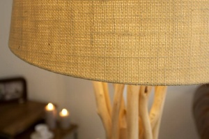 LAMPADAR WILD NATURE BEJ NISIPIU/NATURAL 155CM DIN IUTA SI LEMN - Img 2