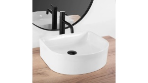 LAVOAR REA CLARA, ALB, 40 CM, DIN CERAMICA, CALITATE SUPERIOARA - Img 1