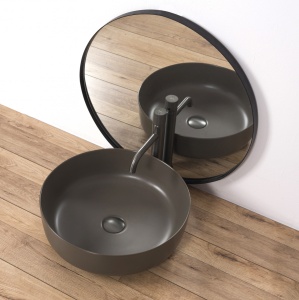 LAVOAR REA ELMA, GRI MAT, 45 CM, DIN CERAMICA, CALITATE SUPERIOARA - Img 2