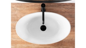 LAVOAR REA KATE, ALB, 55,5 CM, DIN CERAMICA, CALITATE SUPERIOARA - Img 3