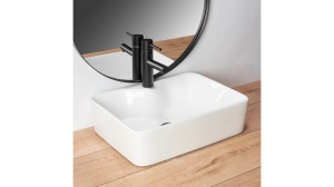 LAVOAR REA KELLY, ALB, 49 CM, DIN CERAMICA, CALITATE SUPERIOARA - Img 1