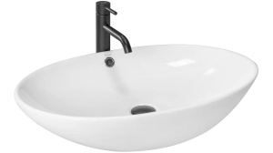LAVOAR REA OLGA, ALB, 63 CM, DIN CERAMICA, CALITATE SUPERIOARA - Img 6