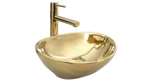 LAVOAR REA SOFIA, AURIU, 41 CM, DIN CERAMICA, CALITATE SUPERIOARA - Img 6