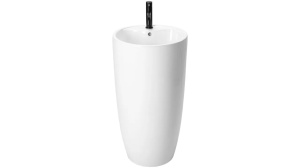 LAVOAR REA STATIV ANYA, 84 CM, ALB, DIN CERAMICA, CALITATE SUPERIOARA - Img 2