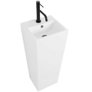 LAVOAR REA STATIV KAMILA, 82 CM, ALB, DIN CERAMICA, CALITATE SUPERIOARA - Img 1