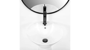 LAVOAR REA STATIV RIVER, 86 CM, ALB, DIN CERAMICA, CALITATE SUPERIOARA - Img 5