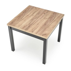 MASA DINING EXTENSIBILA TIAGO, STEJAR CRAFT/NEGRU, 90/125 CM, BLAT DIN PAL SI PICIOARE DIN MDF, STIL VINTAGE - Img 7