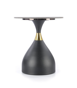 MASUTA DE CAFEA SCALITA, EFECT DE MARMURA NEAGRA/NEGRU/AURIU, DIN CERAMICA SI METAL, STIL MODERN, HALMAR - Img 3
