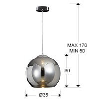 PENDUL LED ESFERA 589129 - DESIGN MODERN - SCHULLER - Img 2