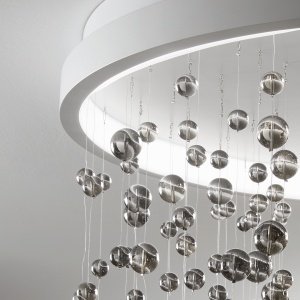 PLAFONIERA ARMONY PL D60, ALB, DIN METAL, STIL MODERN - Img 2