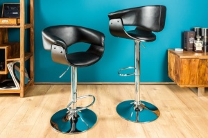 SCAUN DE BAR MODERN 39041 NEGRU/ARGINTIU STIL MODERN - Img 1