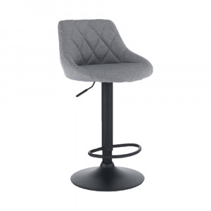 SCAUN DE BAR TERKAN, GRI/NEGRU, STIL MODERN, TK - Img 1