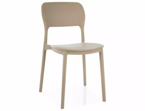 SCAUN DE TERASA TIMO, BEJ, DIN POLIPROPILENA, STIL MODERN - Img 1