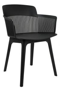 SCAUN DINING TORRE NEGRU CONFECTIONAT DIN POLIPROPILENA, STIL MODERN - Img 1