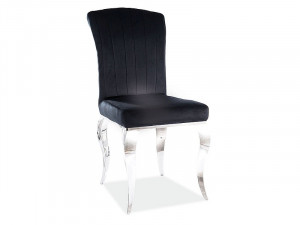 SCAUN, ELEGANT, LIVING/DINING, PRINCE NEGRU/CROM, STIL MODERN BAROCK, SIGNAL - Img 1