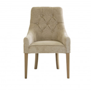 SCAUN QUIMPER REF. 22660, BUTONAT, BEJ, STIL MODERN, DIN LEMN MASIVE DE PIN , VIC - Img 2