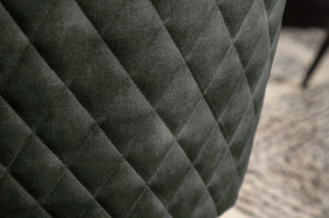 SCAUN ROTATIV VERDE/GRI, EUPHORIA, DIN METAL SI CATIFEA, STIL RETRO - Img 5