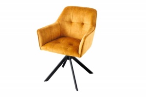 SET 2 SCAUNE, LOFT, ROTATIV, TAPITAT IN CATIFEA GALBEN MUSTAR, STIL INDUSTRIAL, ARTIM GROUP SELECTION - Img 2