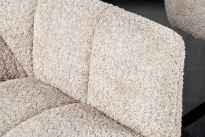 SET 2 SCAUNE ROTATIVE, PAPILLON, 180 GRADE, DIN MATERIAL BOUCLE SI SUPORT METAL, BEJ, ARTIM GROUP SELECTION - Img 6