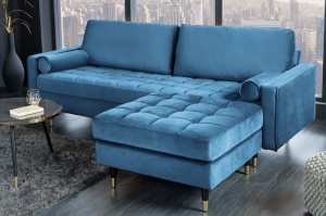 TABURET DEOSEBIT, DIN CATIFEA, ALBASTRU, DESIGN MODERN, ARTIM GROUP SELECTION - Img 2
