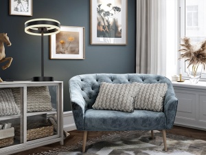 VEIOZA HELIA, 49 CM, NEGRU MAT/OPAL, DIN METAL, ALUMINIU SI ACRIL, STIL MODERN - Img 2