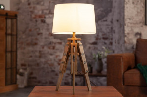 VEIOZA,TREPIED 59CM, COD 40632, DIN LEMN, ASPECT INDUSTRIAL - Img 1