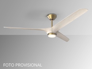 VENTILATOR ALISIOS, CU TELECOMANDA, 35/47 CM, ALB/BRONZ, DIN METAL, STIL MODERN - Img 2