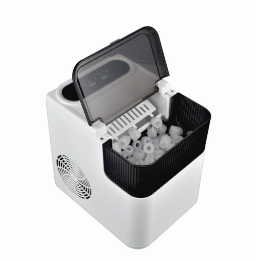 Mașină de gheață automată 12 kg/24h, 3 dimensiuni cuburi, rezervă 1 kg