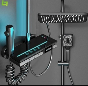 Coloană de Duș Premium – Ploaie Relaxantă, Termostat Inteligent, LED, Rotire 360°, 4 Jeturi de Apă - Img 8