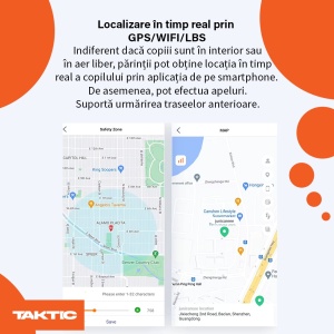 Smartwatch pentru copii cu GPS Tracker, rezistent la apă, cartelă SIM, apel video 4G - Img 2