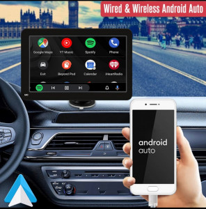 Navigație H-Go Carplay / Android Auto 7 Inch cu Touchscreen, Wireless , mirrorlink, WiFi,CARD SD, Bluetooth - Img 2
